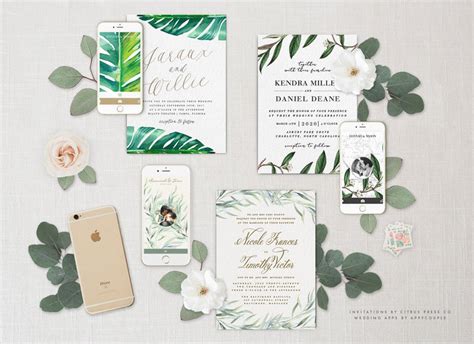 Wedding Invitations AppyCouple wedding App – Citrus Press