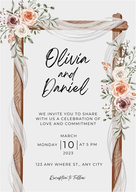 Wedding Invite Template Free