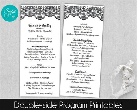 Wedding Program Templates For Mac Pages