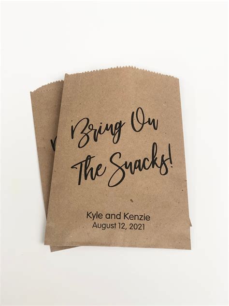 Wedding Snack Bags - Etsy