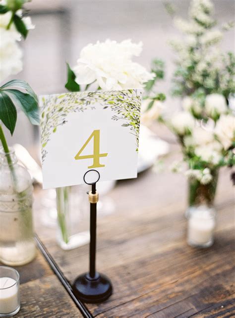 Wedding Table Numbers Minted