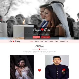 Wedding Template Bootstrap Templateonweb