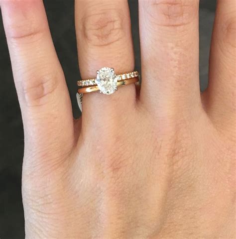 Wedding bands for oval engagement rings. Sep 1, 2020 · We love a twisted wedding band for oval engagement rings because this style enhances the trendy vibe of the diamond shape. Pair your oval engagement ring with one wedding band, or take a cue from Blake Lively’s stylebook and create a custom ring stack with multiple wedding bands for a non-traditional look . 