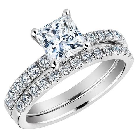 Wedding bands for princess cut rings. 4.35ct Princess Cut Engagement Ring Wedding Ring Set Woman Diamond Simulated 925 Sterling Silver Women Bridal Ring Set. (1.1k) $84.99. FREE shipping. 2Ct Tension … 