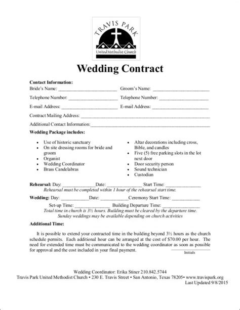 Wedding contract. Download or customize a free wedding contract for your clients. Includes legal clauses covering payments, scheduling, copyright, photo delivery and more. 