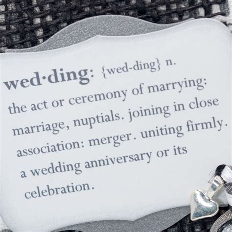 Wedding definition. Rowdy wedding guests would grab at the bride’s dress, or undergarments that went flying, hoping for a bit of good fortune. The garters holding up the bride’s stockings became to-go prizes for ... 