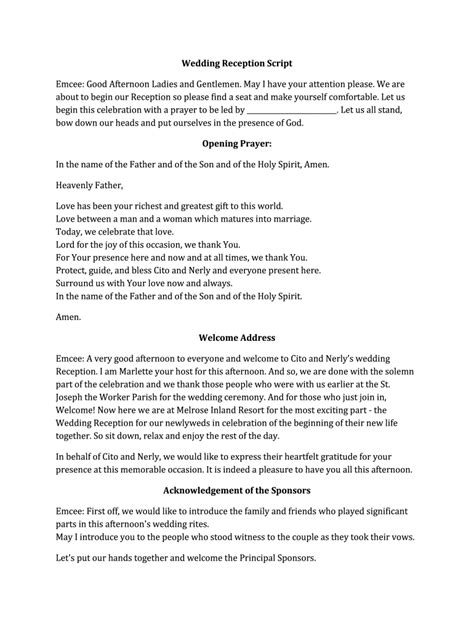 Wedding emcee script funny.  Save our template and wording examples for a fu...