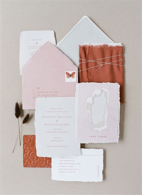 Wedding invitation paper. Don't Forget the RSVP Card. Photo by Brandon Lata Photography. Place the reply envelope face-down on top of the enclosure cards. Insert the reply card under the reply envelope flap, face-up, so ... 