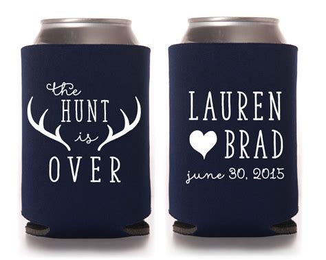 Wedding koozies. This Koozie® brand can cooler is a great give away item for your wedding. This product comes in 14 product colors and can be customized with 22 different ... 
