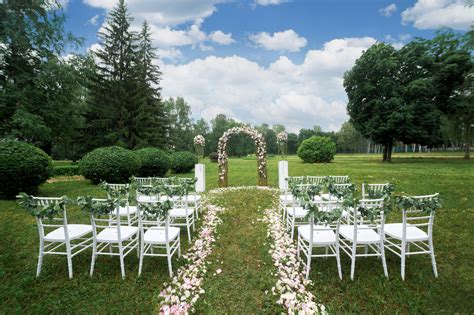 Wedding outside. Alicia Fritz, founder of A Day in May Event Planning & Design, suggests incorporating subtle hints of color toward the top of your tent to help create a cohesive theme overall. “Depending on ... 
