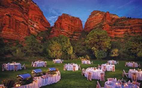 Wedding sites arizona. Los Abrigados Resort & Spa is a rustic wedding venue located in Sedona, Arizona. This wedding site is not only picturesque with scenic views of Oak Creek, but is home to an experienced and trusted staff and talented catering team. This venue offers a variety of packages, including those for... $10,300 - $16,050. 