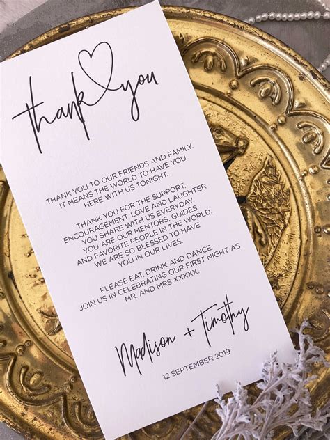 Wedding thank you notes. Thank you so much for celebrating with us on our wedding day. You helped to make it so special and we hope you enjoyed the day as much as we did. 