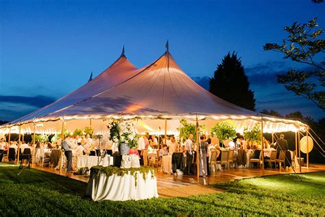Wedding with tents. 1 / 3. For an unforgettable rustic touch, replicate the outdoors in your wedding tent with birch and lanterns. Use the trees as beams for support while leaving the paper lanterns hanging. Upgrade your crystal … 