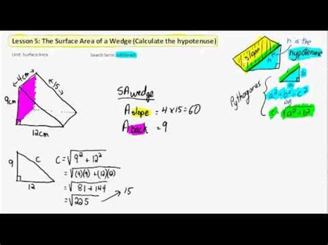 Wedge calculator: The volume and surface area of a wedge. - Aqua-Calc