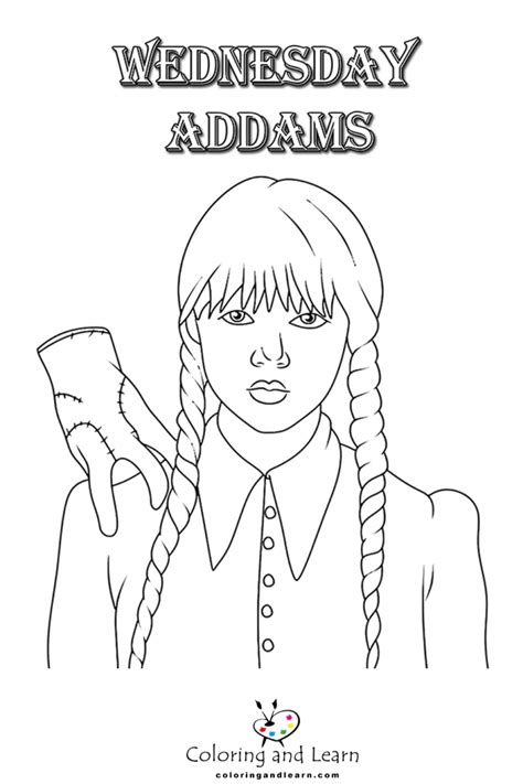 Wednesday Addams Coloring Pages NulledSt