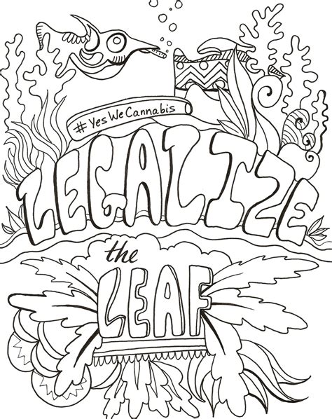 Weed Coloring Sheets