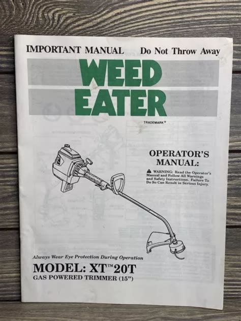 Weed eater model xt 20t manual. - 2004 kawasaki vulcan 2000 owners manual.