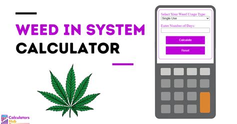 Weed in the system calculator. This study started in 2011 and was used to create the only statistical drug test passing probability calculator. Since then, we've continued to use the ... 