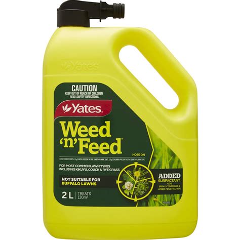 Weed n feed. One 33.95 lb. bag covers 12,000 sq. ft. Scotts® Turf Builder® Weed & Feed5 weed killer plus fertilizer kills existing weeds and feeds to thicken your lawn and crowd out future weeds. Apply when weeds are actively growing and daytime temperatures are between 60°F and 90°F. Controls over 50 listed lawn weeds, including clover, dandelion ... 