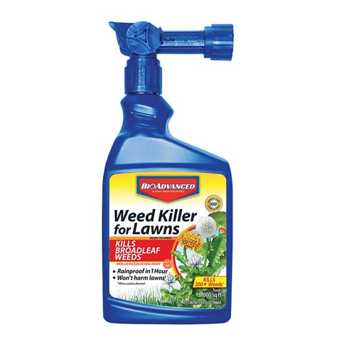 Weed spray. Applying Ortho® WeedClear™ Weed Killer for Lawns ; Twist the knob to the "ON" position. Set the sprayer nozzle to the desired spray pattern. Slide the trigger switch to "UNLOCK." Press the trigger to spray. Aim at the center of the weed and spray only until the surface of the weed is wet. When all weeds have been treated, turn the sprayer ... 