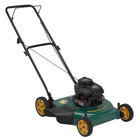 Weedeater lawn mower. While lawn mower weights vary significantly depending on the lawn mower, 30 pounds is a standard weight for a push lawn mower, and 105 pounds is a standard weight for a power lawn ... 