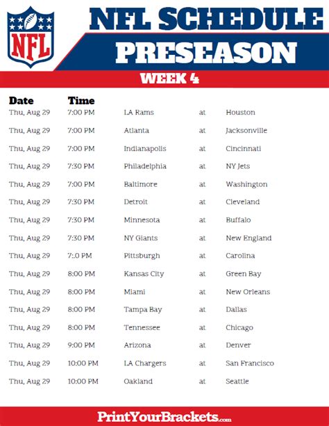 Week 2 Nfl Schedule Printable Customize and Print