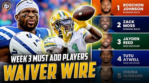 Justin Carter's fantasy football wide receiver waiver wire pickups