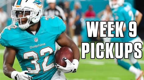 Week 9 fantasy football pickups. Phil Clark's fantasy football running back waiver wire pickups for Week 9 of the 2023 NFL season. His free agent RBs to add, stream, and stash off waivers. 
