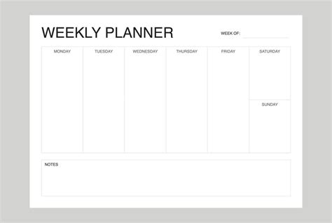 Week Agenda Template