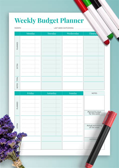 Weekly Budgeting Template