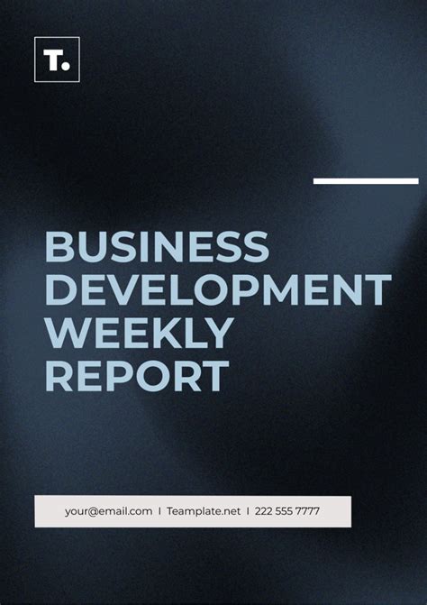 Weekly Business Development Report Template