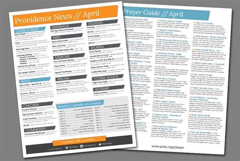 Weekly Church Bulletin Layout on Behance