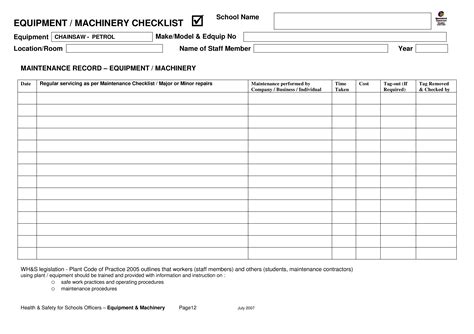 Weekly Equipment Checklist How to create a Weekly Equipment Checklist