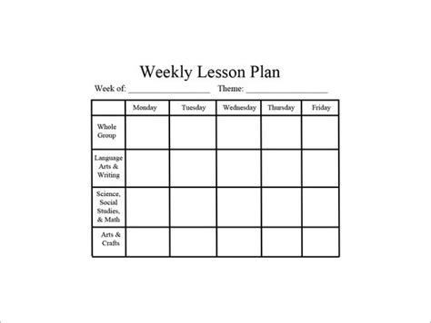 Weekly Lesson Plan Template 10+ Free Word, Excel, PDF Format Download! Free & Premium Templates