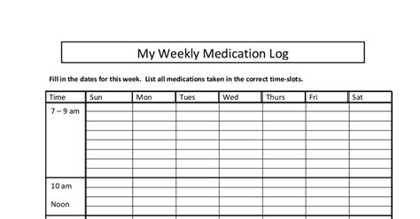 Weekly Medication Log.pdf Google Drive