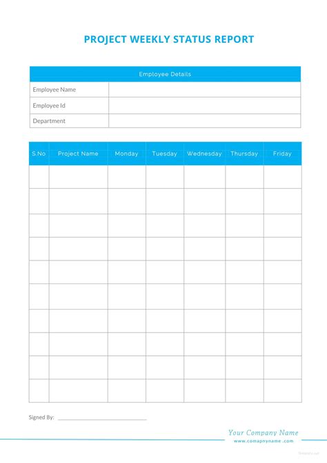 Weekly Project Status Report Template [Free PDF] Google Docs, Word