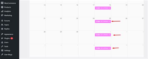 Weekly Recurring Events Calendar For Your WordPress Website