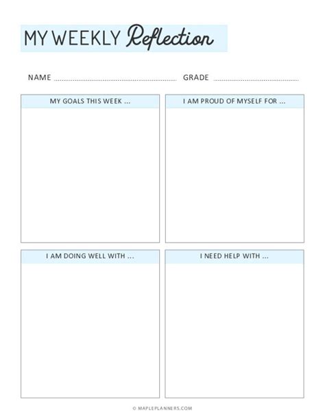 Weekly Reflections PDF