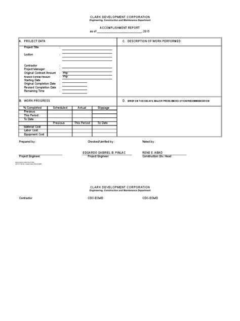 Weekly Report Form Industries Science And Technology