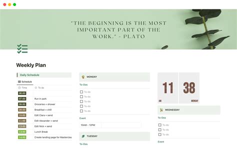 Weekly Schedule Template Notion The Ten Steps Needed For Putting Weekly Schedule Template Notion