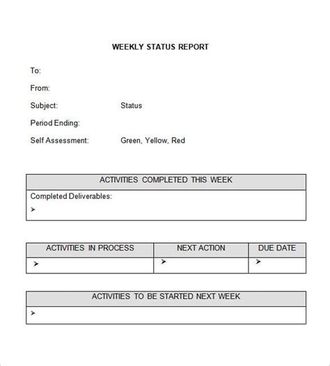 Weekly Status Report Template 28+ Free Word Documents Download Free