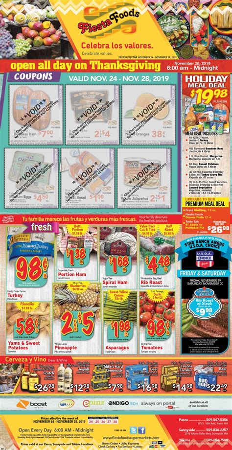 Weekly ad fiesta. January 3, 2024. Browse the current Fiesta Mart weekly ad, valid from Jan 03 – Jan 09, 2024. Save with the online circular regularly for exclusive promotions that add more discounts to in-store deals. Add some sparkle to your weekly plans, and get the biggest savings on Fresh Assorted Pork Chop $2.27/lb, FUD Turkey or Low Sodium Turkey Ham $4 ... 