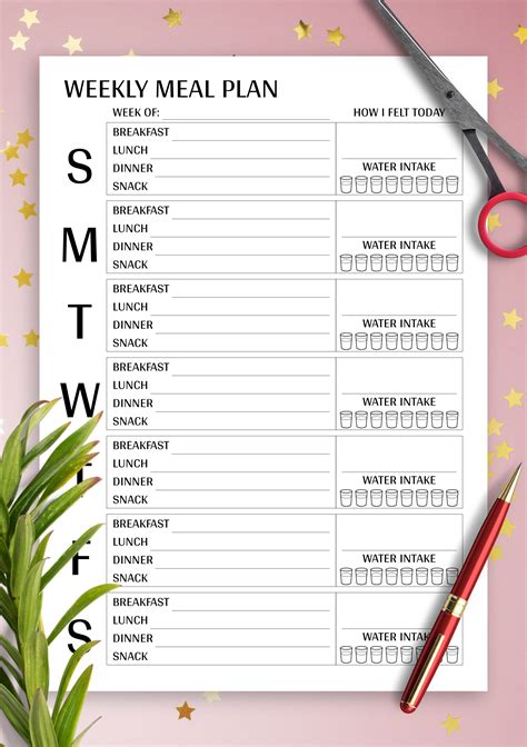 Weekly meal plan template. Simple. This is our simplest meal plan ever. Based on the same principles as the Original Mayo Clinic Diet, this meal plan is designed to make eating well as easy as possible. You'll find new recipes and assembly-style meals that use just a few shortcut ingredients. The result is quick meals that cost less but still taste great! 