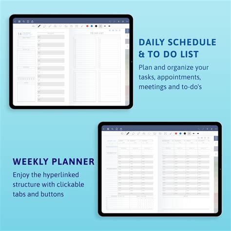 Weekly to Do Digital Planner for Goodnotes Notability Weekly Etsy