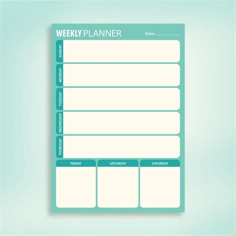 Weekly todo List Template Simple Template Design