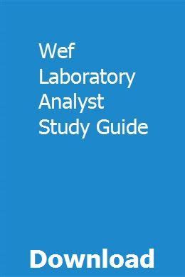 Wef laboratory analyst grade 3 study guide. - Download imperial heavy duty commercial freezer manual.