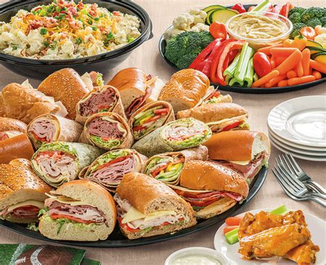 For larger group, we offer a Tray & Party Menu with Box Lunches an