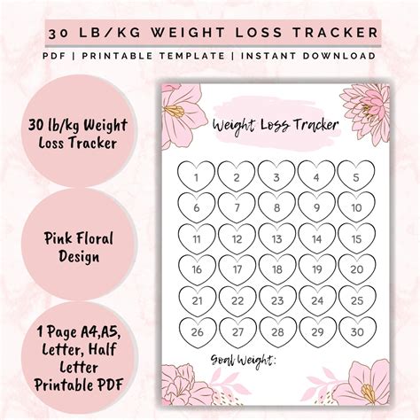 Weight Loss Tracker Printables