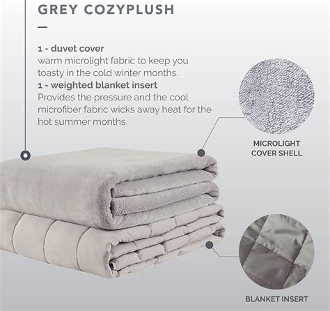 Weighted Blanket 20lbs Queen Size 60x80 - Grey - eBay