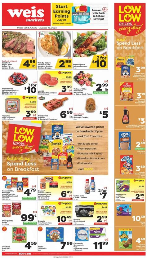 Weis Weekly Ad. Browse through the current ️ Weis Weekly Ad and look ahead with the sneak peek of the Weis Market circular for next week! Flip through all of the pages of the Weis flyer ad. Select a Weis Location Below: Lewes, DE. Millsboro, DE. Millville, DE. Accokeek, MD.. 